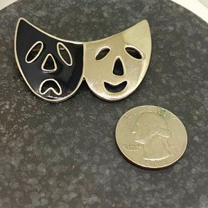 Vintage Drama & Comedy Brooch/Pin